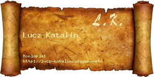 Lucz Katalin névjegykártya